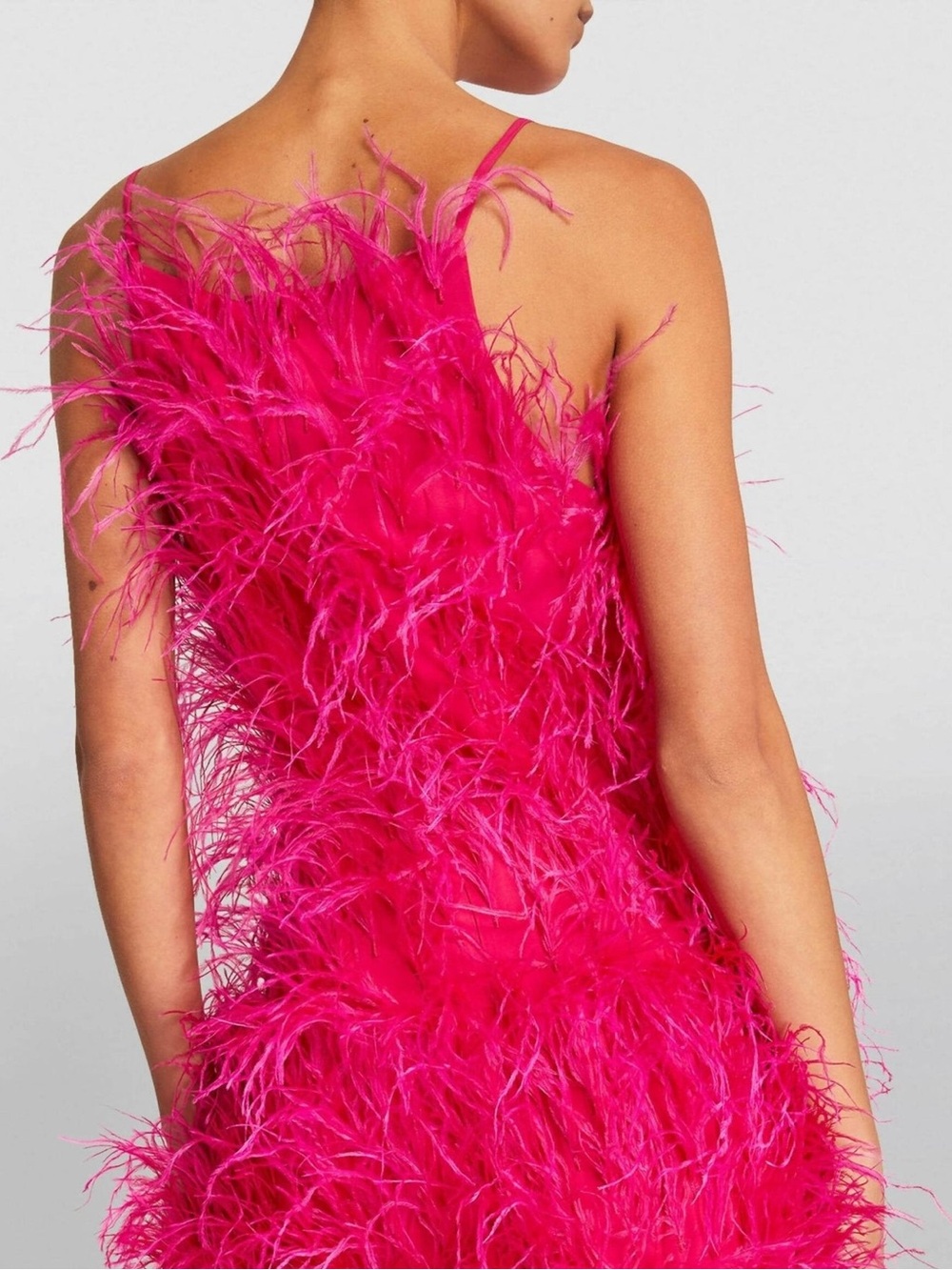 cult gaia fuchsia feathered mini dress - Picture 4 of 7